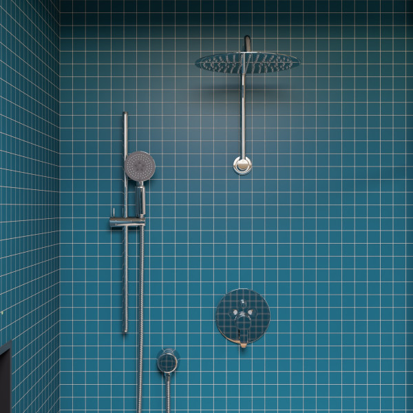 ALFI brand AB12GRW 12 Inch Round Raised Wall Mounted Shower Arm