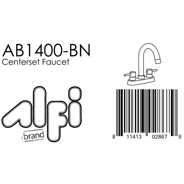 ALFI brand AB1400 Two-Handle 4 Inch Centerset Bathroom Faucet