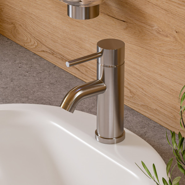ALFI brand AB1433 Single Lever Round Bathroom Faucet Polished or Brushed