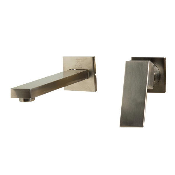 ALFI brand AB1468 Single Lever Wallmount Bathroom Faucet Polished & Brushed