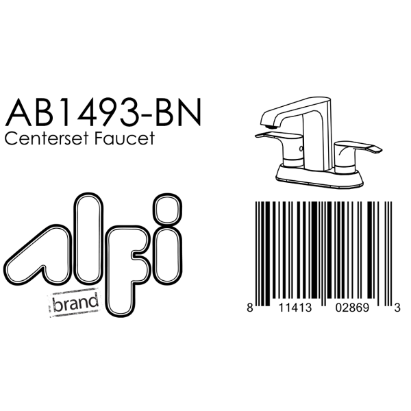 ALFI brand AB1493 Two-Handle 4 Inch Centerset Bathroom Faucet