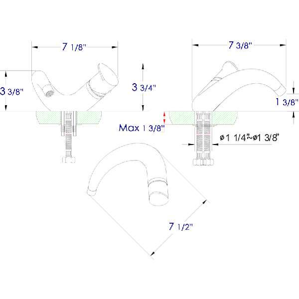 ALFI brand AB1572 Single Lever Wave Bathroom Faucet Polished or Brushed
