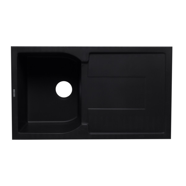 ALFI brand AB1620DI 34" Single Granite Composite Kitchen Sink w/ Drainboard