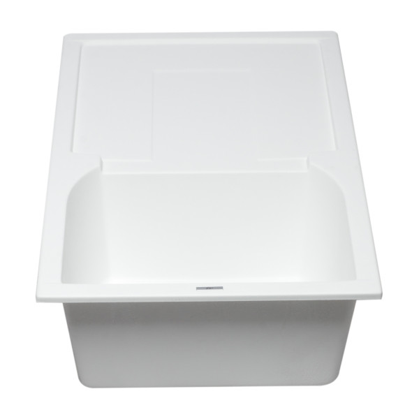 ALFI brand AB1620DI 34" Single Granite Composite Kitchen Sink w/ Drainboard