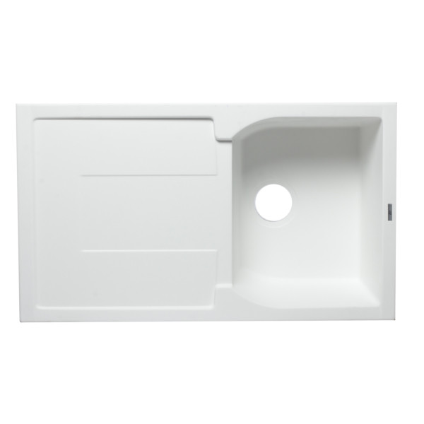 ALFI brand AB1620DI 34" Single Granite Composite Kitchen Sink w/ Drainboard