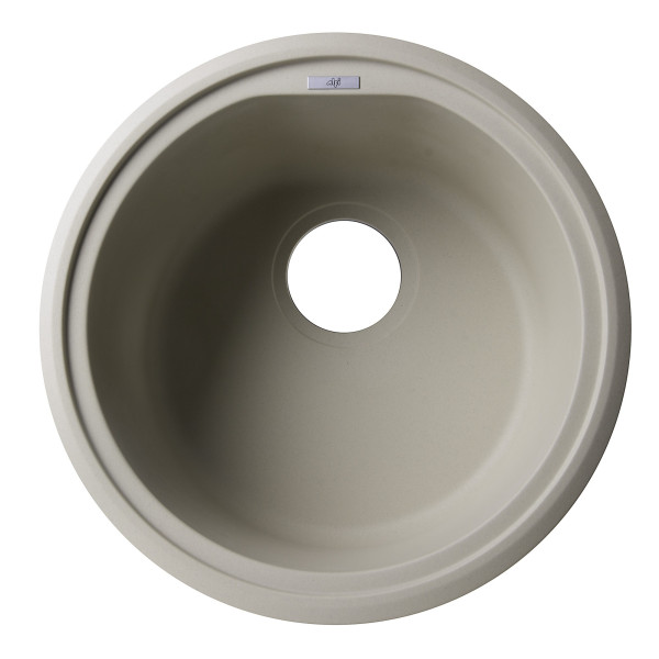 ALFI brand AB1717DI 17" Drop-In Round Granite Composite Kitchen Prep Sink