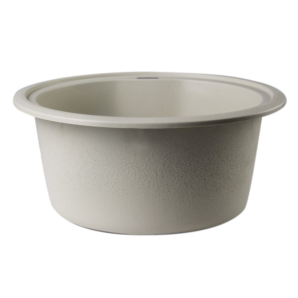 ALFI brand AB1717DI 17" Drop-In Round Granite Composite Kitchen Prep Sink
