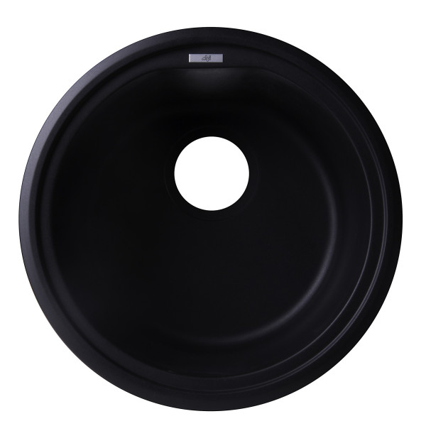 ALFI brand AB1717DI 17" Drop-In Round Granite Composite Kitchen Prep Sink