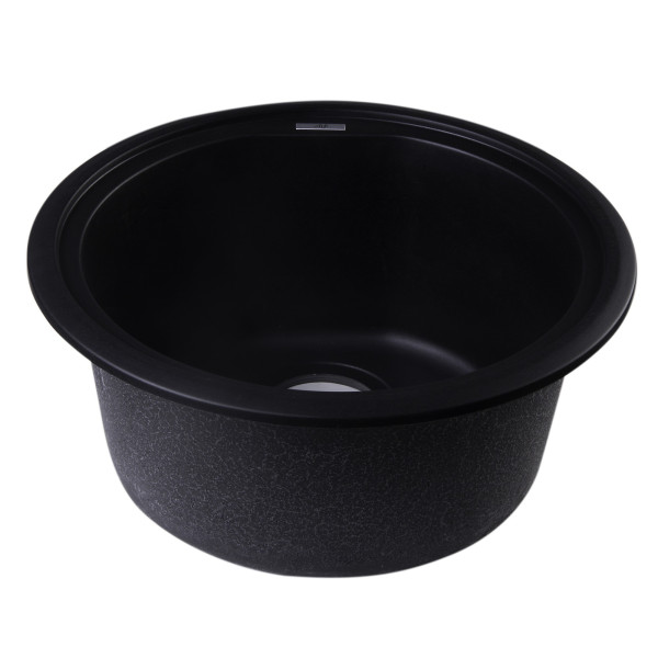 ALFI brand AB1717DI 17" Drop-In Round Granite Composite Kitchen Prep Sink