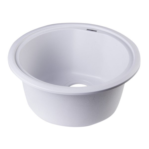 ALFI brand AB1717DI 17" Drop-In Round Granite Composite Kitchen Prep Sink