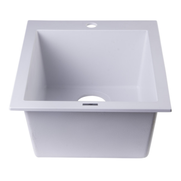 ALFI brand AB1720DI 17" Drop-In Rectangular Granite Kitchen Prep Sink