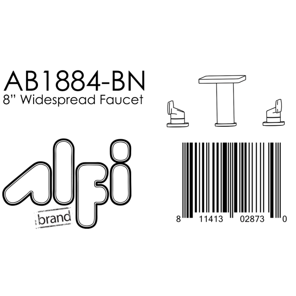 ALFI brand AB1884 Two-Handle 8 Inch Widespread Bathroom Faucet