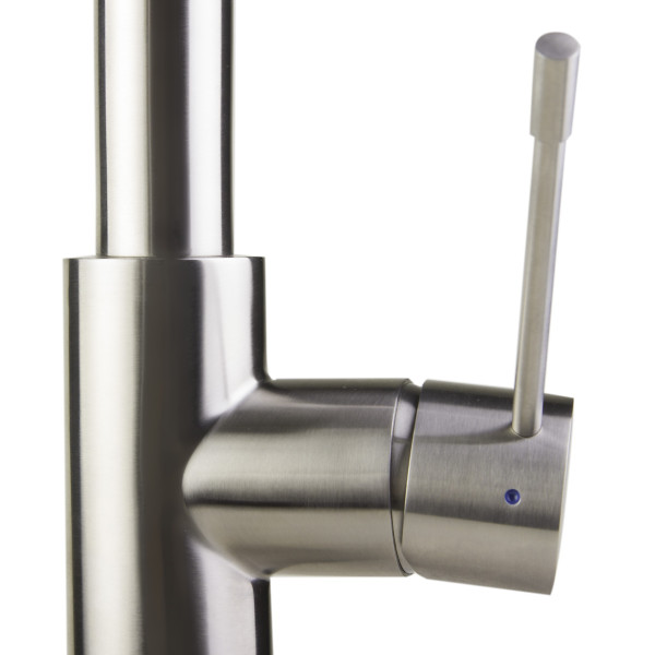 ALFI brand AB2015 Brushed Gooseneck Single Hole Kitchen Faucet