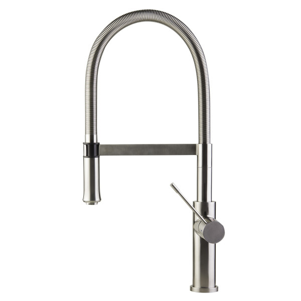 ALFI brand AB2015 Brushed Gooseneck Single Hole Kitchen Faucet