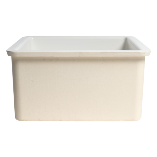 ALFI brand AB2017 20 Inch White Fireclay Undermount Kitchen Sink