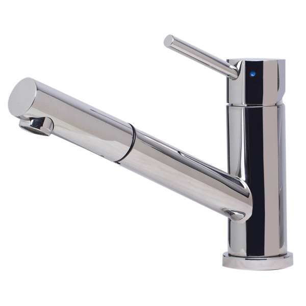 ALFI brand AB2025 Solid Stainless Steel Pull Out Swivel Kitchen Faucet