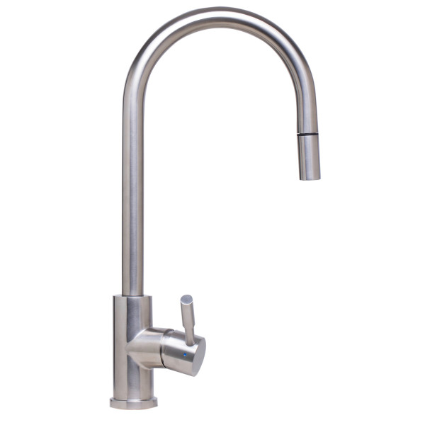 ALFI brand AB2028 Single Hole Pull Down Stainless Steel  Kitchen Faucet