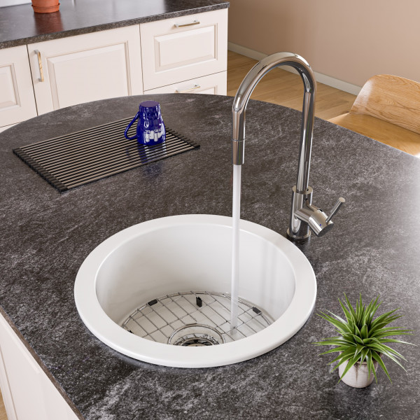 ALFI brand AB2028 Single Hole Pull Down Stainless Steel  Kitchen Faucet