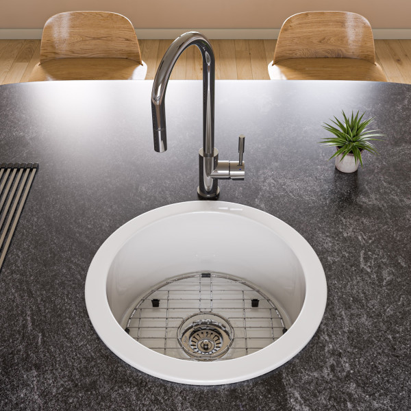 ALFI brand AB2028 Single Hole Pull Down Stainless Steel  Kitchen Faucet