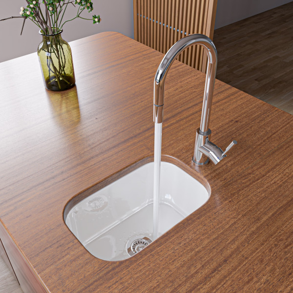 ALFI brand AB2028 Single Hole Pull Down Stainless Steel  Kitchen Faucet