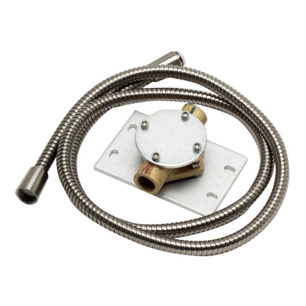 ALFI brand AB2180 Floor Mount Tub Filler with Shower Head Polished/Brushed