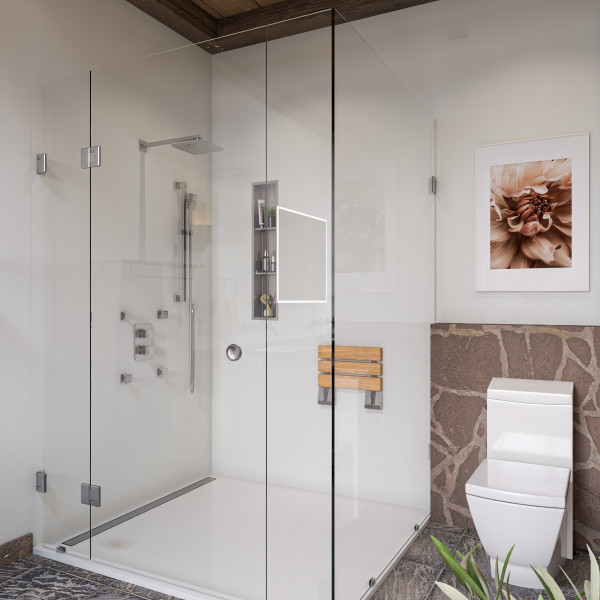 ALFI brand AB2287-BN Brushed Nickel 3 Way Thermostatic Shower Set with Body Sprays