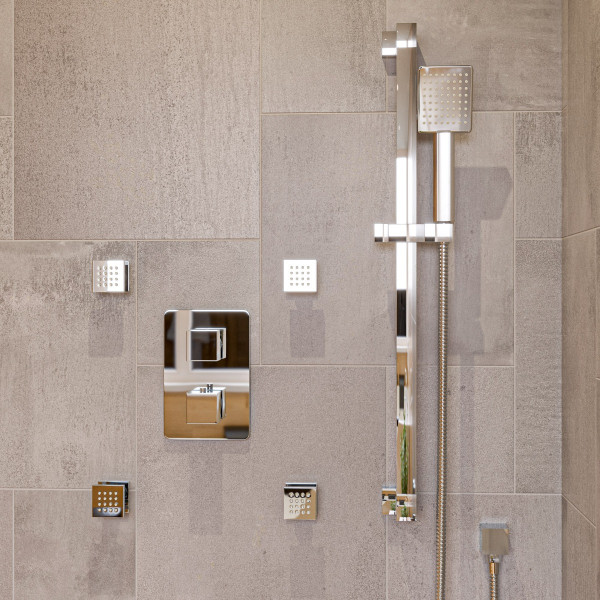 ALFI brand AB2287-PC Polished Chrome 3 Way Thermostatic Shower Set with Body Sprays