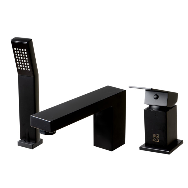 ALFI brand AB2322  Deck Mounted Tub Filler and Square Hand Held Shower Head
