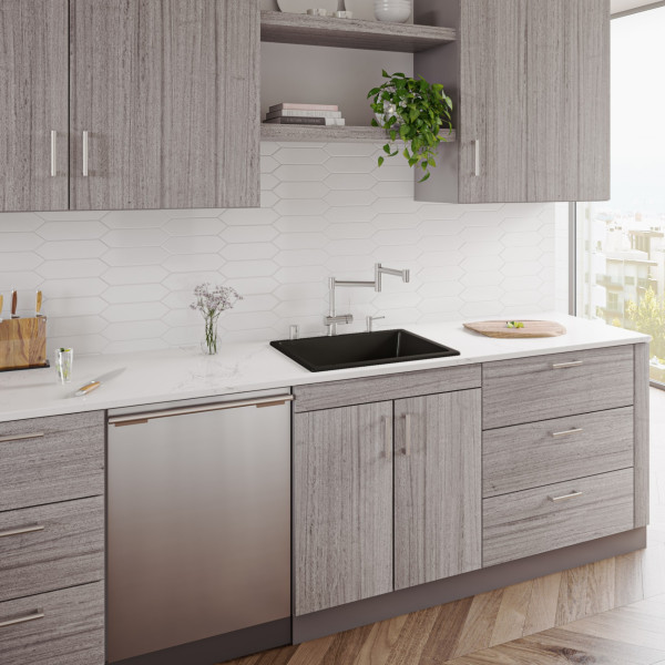 ALFI brand AB2418UD 24" Undermount / Drop In Fireclay Kitchen Sink