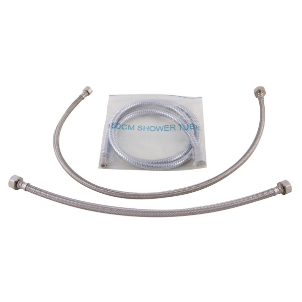 ALFI brand AB2464 Deck Mounted Three Hole Bathroom Tub Filler & Shower Head