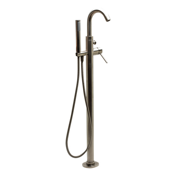 ALFI brand AB2534 Floor Mount Tub Filler with Shower Head Polished/Brushed