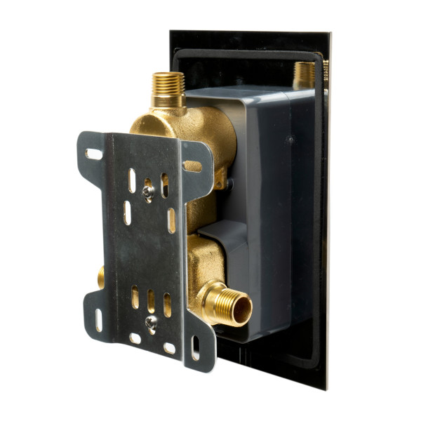 ALFI brand AB2601 Square Knob 1 Way Bathroom Thermostatic Shower Mixer