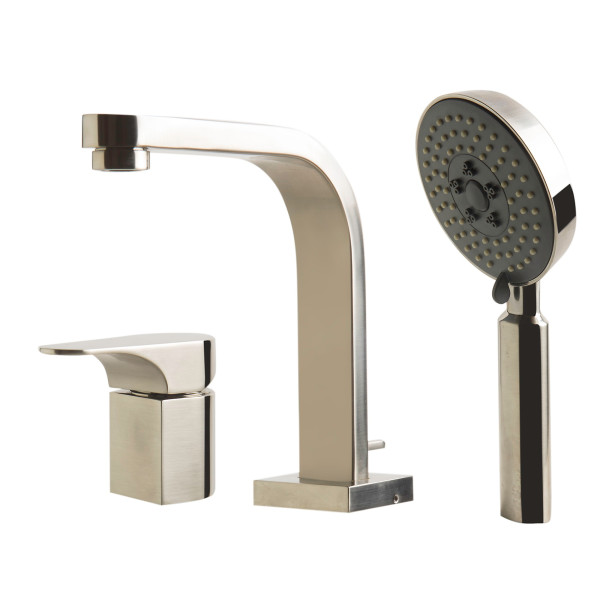 ALFI brand AB2703 Single Lever Faucet Round Hand Held Pull-Out Shower Head