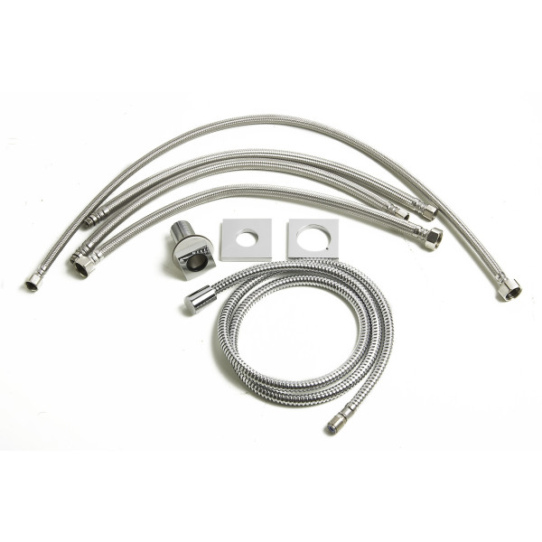 ALFI brand AB2703 Single Lever Faucet Round Hand Held Pull-Out Shower Head