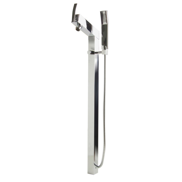 ALFI brand AB2728 Floor Mounted Tub Filler + Mixer Hand Held Shower Head