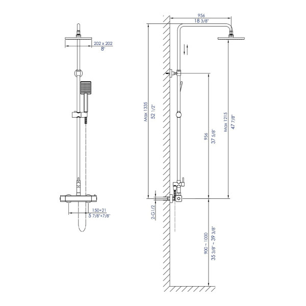 ALFI brand AB2862-PC - Dimensions