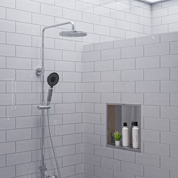ALFI brand AB2867 Round Style Thermostatic Exposed Shower Set