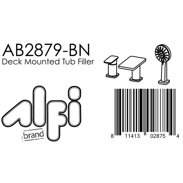 ALFI brand AB2879 Deck Mounted Tub Filler with Hand Held Showerhead