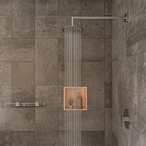ALFI brand AB3001 Shower Valve with Lever Handle & Flange Polished/Brushed