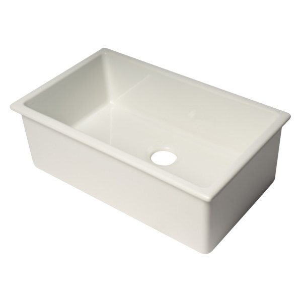 ALFI brand AB3018UD 30" Undermount / Drop In Fireclay Kitchen Sink