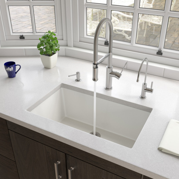 ALFI brand AB3018UD 30" Undermount / Drop In Fireclay Kitchen Sink