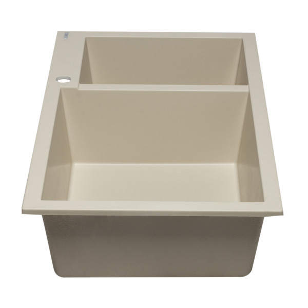 ALFI brand AB3319DI 34" Double Bowl Drop In Granite Composite Kitchen Sink