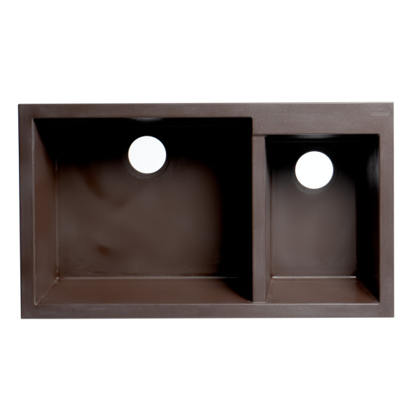 ALFI brand AB3319UM 34" Double Undermount Granite Composite Kitchen Sink