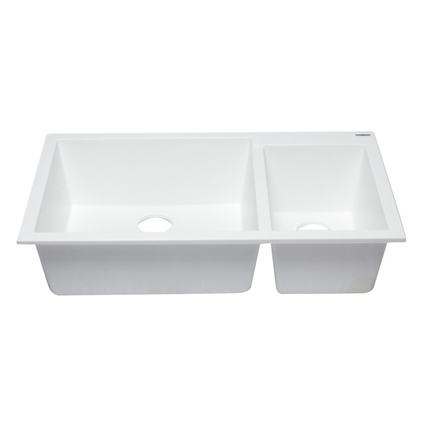 ALFI brand AB3319UM 34" Double Undermount Granite Composite Kitchen Sink