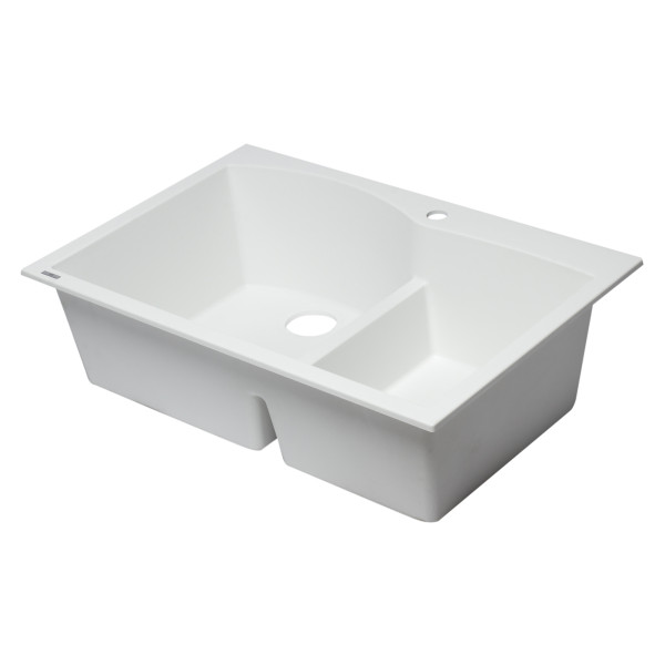ALFI brand AB3320DI 33" Double Bowl Drop In Granite Composite Kitchen Sink