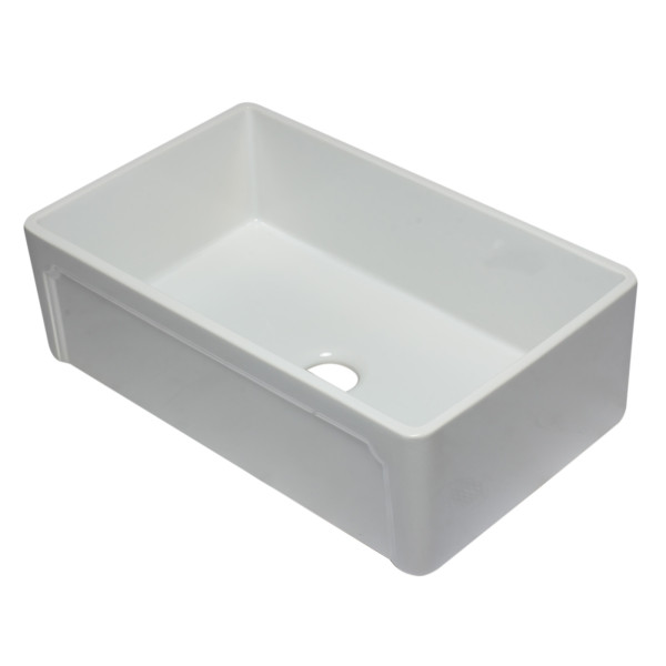 ALFI brand AB3320SB 33 inch Reversible Fireclay Farmhouse Kitchen Sink