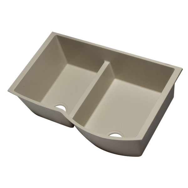 ALFI brand AB3320UM 33" Double Undermount Granite Composite Kitchen Sink
