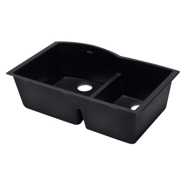 ALFI brand AB3320UM 33" Double Undermount Granite Composite Kitchen Sink