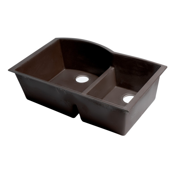ALFI brand AB3320UM 33" Double Undermount Granite Composite Kitchen Sink