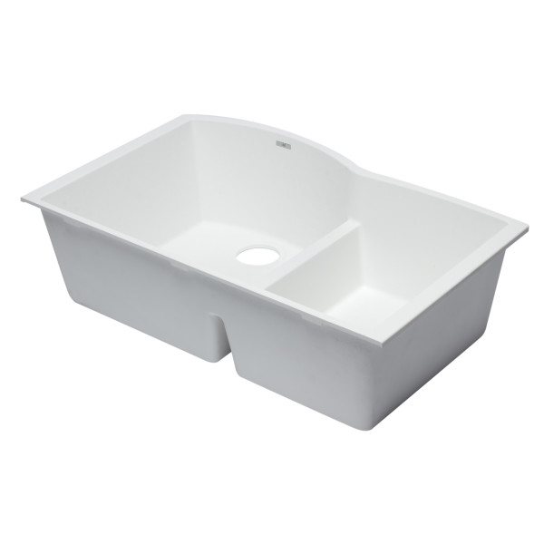 ALFI brand AB3320UM 33" Double Undermount Granite Composite Kitchen Sink